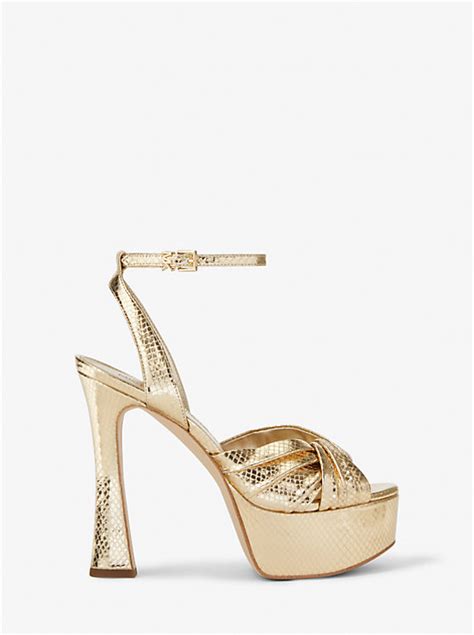 selena michael kors|Selena Leather Platform Sandal .